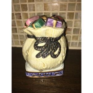 OMNIBUS BY  FITZ & FLOYD CHRISTMAS HOLIDAY‎ TOY BAG CANDLE HOLDER